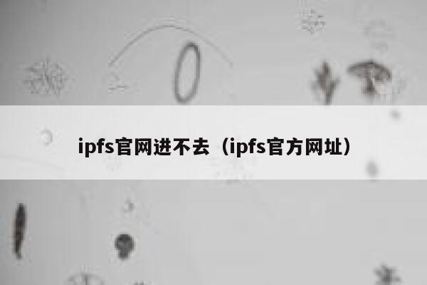 ipfs官网进不去（ipfs官方网址） 第1张