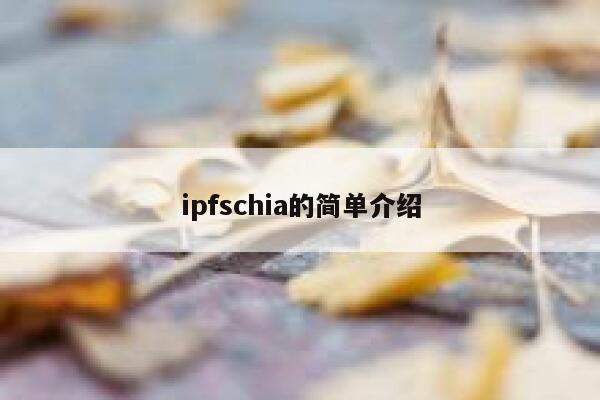 ipfschia的简单介绍 第1张 ipfschia的简单介绍 第1张