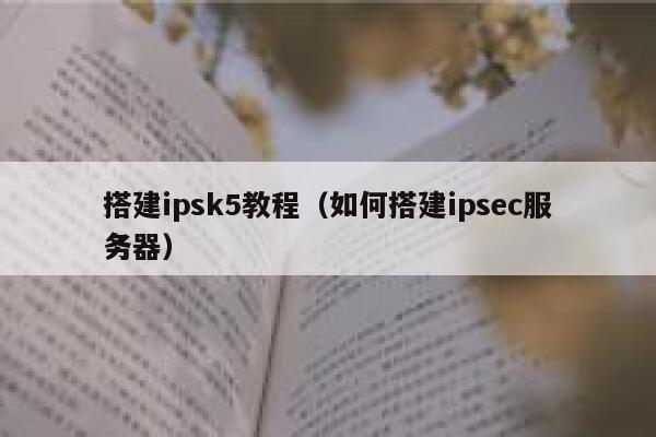 搭建ipsk5教程(如何搭建ipsec服务器) 第1张 搭建ipsk5教程(如何搭建ipsec服务器) 第1张