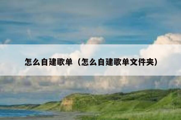 怎么自建歌单（怎么自建歌单文件夹） 第1张
