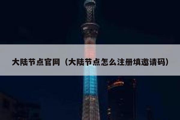 大陆节点官网（大陆节点怎么注册填邀请码） 第1张