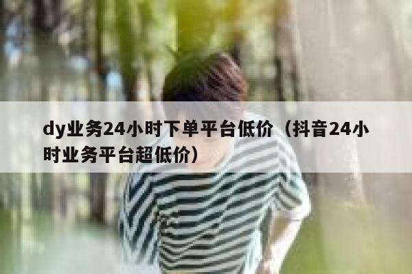 dy业务24小时下单平台低价（抖音24小时业务平台超低价） 第1张