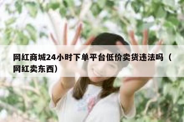 网红商城24小时下单平台低价卖货违法吗（网红卖东西） 第1张