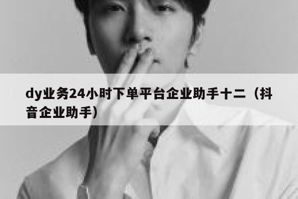 dy业务24小时下单平台企业助手十二（抖音企业助手） 第1张