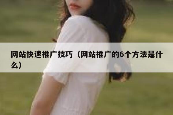 网站快速推广技巧（网站推广的6个方法是什么） 第1张