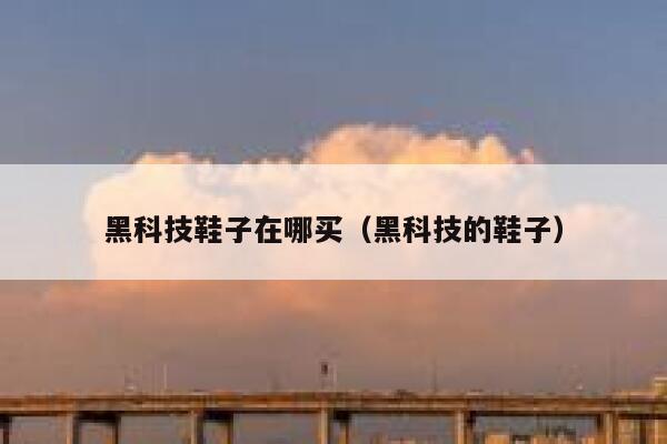 黑科技鞋子在哪买（黑科技的鞋子） 第1张