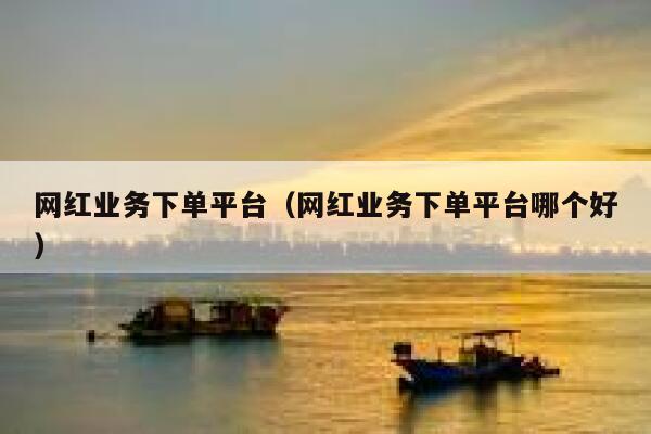 网红业务下单平台(网红业务下单平台哪个好) 第1张 网红业务下单平台(网红业务下单平台哪个好) 第1张