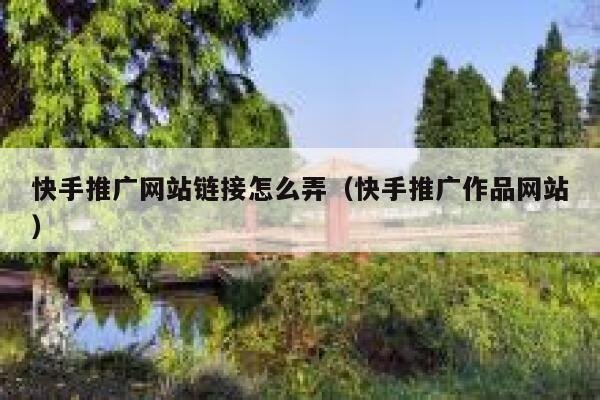 快手推广网站链接怎么弄（快手推广作品网站） 第1张