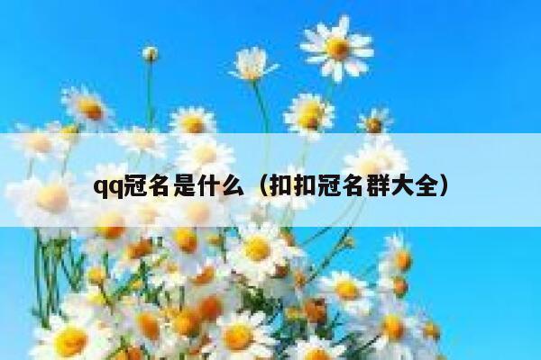 qq冠名是什么（扣扣冠名群大全） 第1张