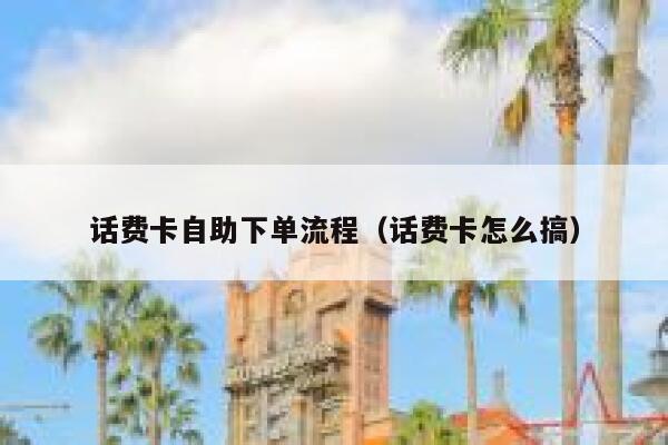 话费卡自助下单流程（话费卡怎么搞） 第1张