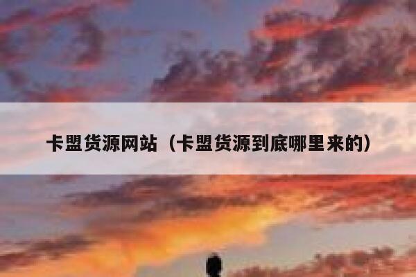 卡盟货源网站（卡盟货源到底哪里来的） 第1张
