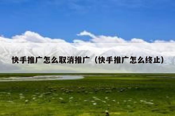 快手推广怎么取消推广(快手推广怎么终止) 第1张 快手推广怎么取消推广(快手推广怎么终止) 第1张