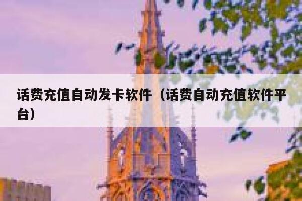 话费充值自动发卡软件(话费自动充值软件平台) 第1张 话费充值自动发卡软件(话费自动充值软件平台) 第1张