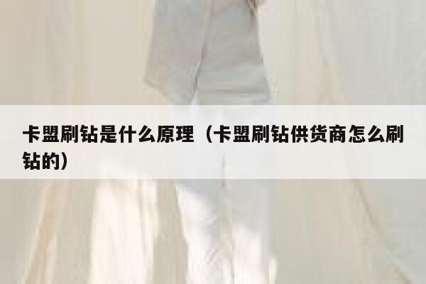 卡盟刷钻是什么原理(卡盟刷钻供货商怎么刷钻的) 第1张 卡盟刷钻是什么原理(卡盟刷钻供货商怎么刷钻的) 第1张