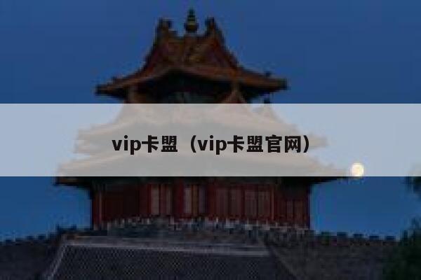 vip卡盟（vip卡盟官网） 第1张
