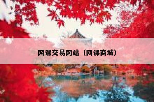 网课交易网站（网课商城） 第1张