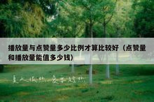 播放量与点赞量多少比例才算比较好（点赞量和播放量能值多少钱） 第1张