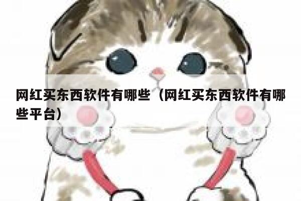 网红买东西软件有哪些（网红买东西软件有哪些平台） 第1张