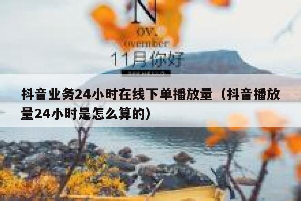 抖音业务24小时在线下单播放量（抖音播放量24小时是怎么算的） 第1张