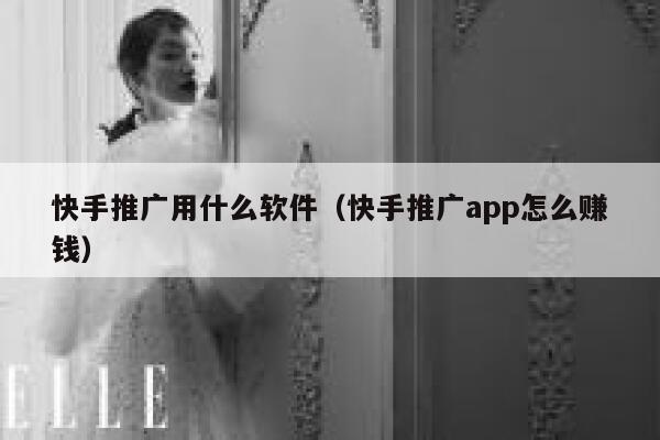 快手推广用什么软件（快手推广app怎么赚钱） 第1张