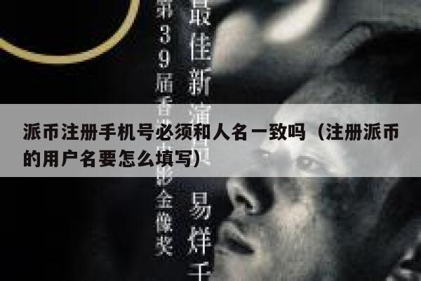 派币注册手机号必须和人名一致吗（注册派币的用户名要怎么填写） 第1张