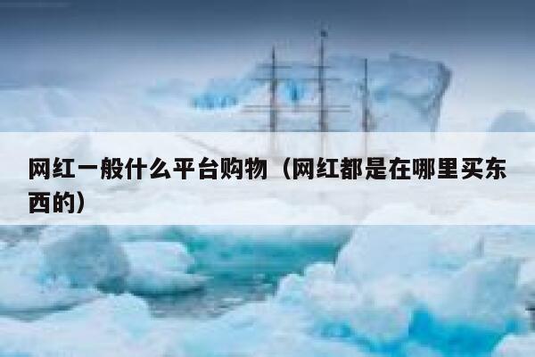 网红一般什么平台购物（网红都是在哪里买东西的） 第1张