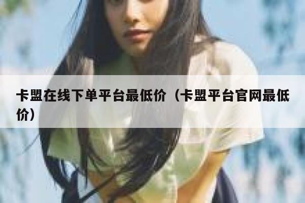 卡盟在线下单平台最低价（卡盟平台官网最低价） 第1张