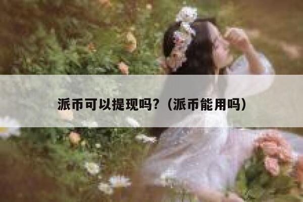派币可以提现吗?（派币能用吗） 第1张