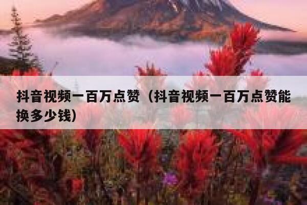 抖音视频一百万点赞（抖音视频一百万点赞能换多少钱） 第1张