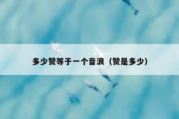 多少赞等于一个音浪（赞是多少） 第1张