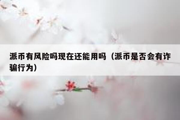 派币有风险吗现在还能用吗（派币是否会有诈骗行为） 第1张