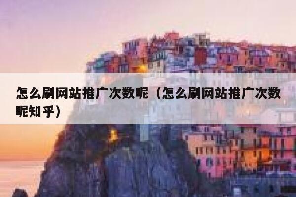 怎么刷网站推广次数呢（怎么刷网站推广次数呢知乎） 第1张