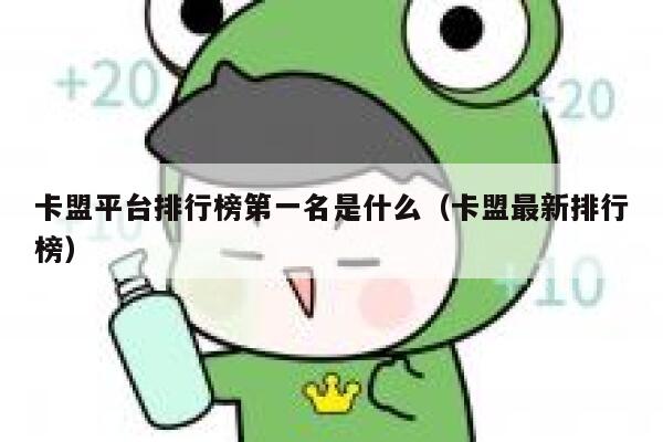 卡盟平台排行榜第一名是什么（卡盟最新排行榜） 第1张