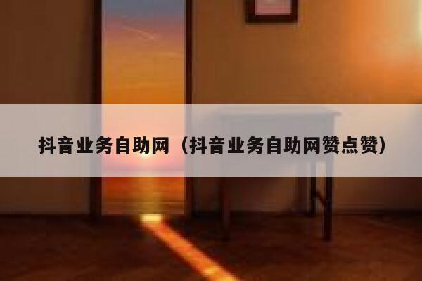 抖音业务自助网（抖音业务自助网赞点赞） 第1张