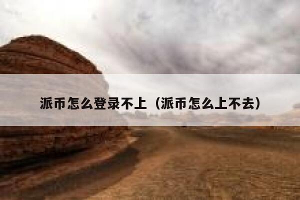 派币怎么登录不上（派币怎么上不去） 第1张