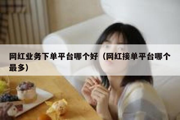 网红业务下单平台哪个好（网红接单平台哪个最多） 第1张