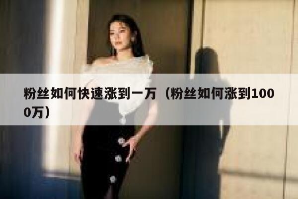 粉丝如何快速涨到一万(粉丝如何涨到1000万) 第1张 粉丝如何快速涨到一万(粉丝如何涨到1000万) 第1张