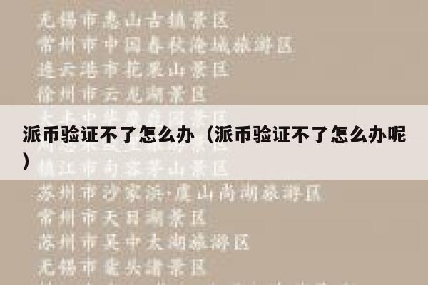 派币验证不了怎么办(派币验证不了怎么办呢) 第1张 派币验证不了怎么办(派币验证不了怎么办呢) 第1张