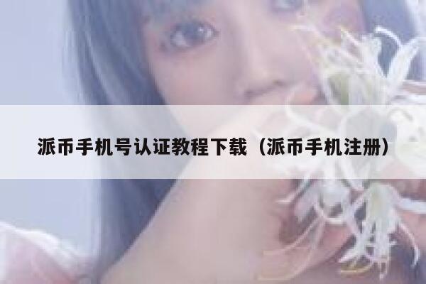 派币手机号认证教程下载（派币手机注册） 第1张