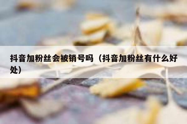 抖音加粉丝会被销号吗（抖音加粉丝有什么好处） 第1张