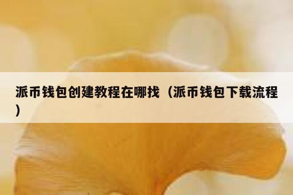 派币钱包创建教程在哪找(派币钱包下载流程) 第1张 派币钱包创建教程在哪找(派币钱包下载流程) 第1张