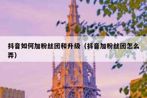 抖音如何加粉丝团和升级(抖音加粉丝团怎么弄) 第1张 抖音如何加粉丝团和升级(抖音加粉丝团怎么弄) 第1张