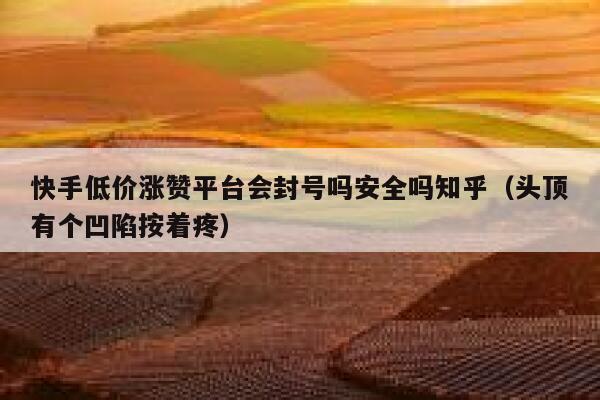 快手低价涨赞平台会封号吗安全吗知乎(头顶有个凹陷按着疼) 第1张 快手低价涨赞平台会封号吗安全吗知乎(头顶有个凹陷按着疼) 第1张