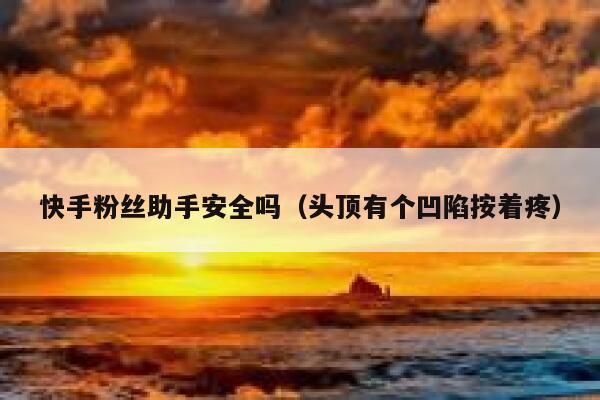 快手粉丝助手安全吗（头顶有个凹陷按着疼） 第1张