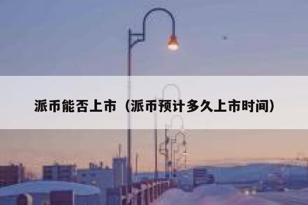 派币能否上市（派币预计多久上市时间） 第1张
