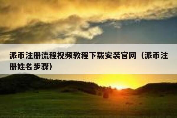 派币注册流程视频教程下载安装官网（派币注册姓名步骤） 第1张