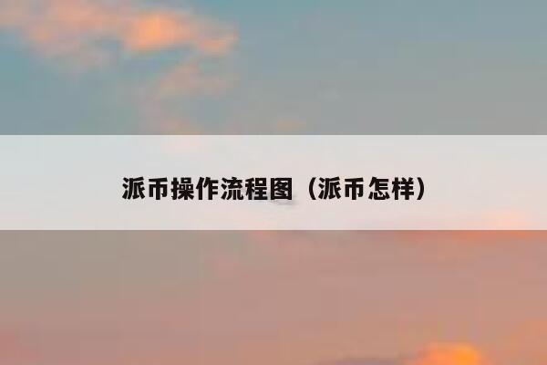 派币操作流程图（派币怎样） 第1张