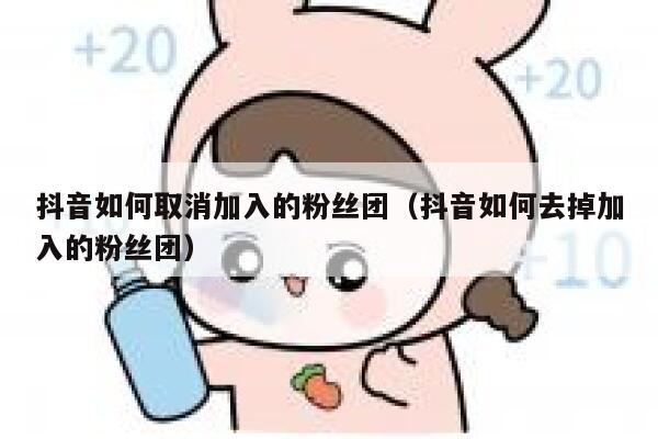 抖音如何取消加入的粉丝团（抖音如何去掉加入的粉丝团） 第1张