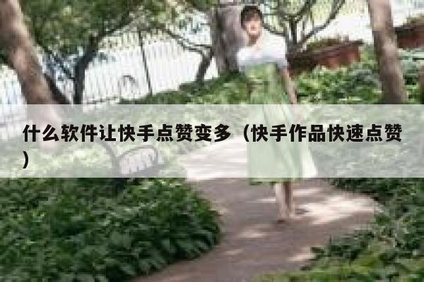 什么软件让快手点赞变多（快手作品快速点赞） 第1张