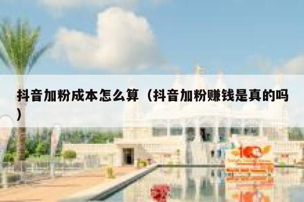 抖音加粉成本怎么算（抖音加粉赚钱是真的吗） 第1张